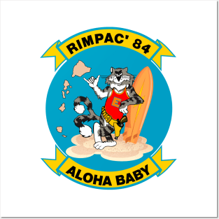 F-14 Tomcat - Aloha Baby - Rimpac'84 - Clean Style Posters and Art